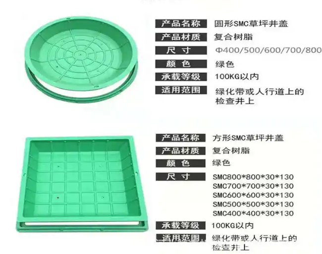 吴起树脂复合种植井盖展示